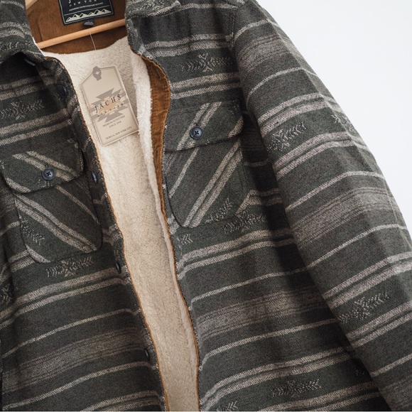 Jachs NY wool coat fleece sherpa lined shirt jacket - Picture 4 of 10